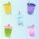 Boba Tea Boost Sticker Bundle