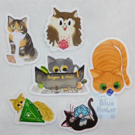 DnD Cats Sticker Bundle