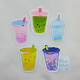 Boba Tea Boost Sticker Bundle